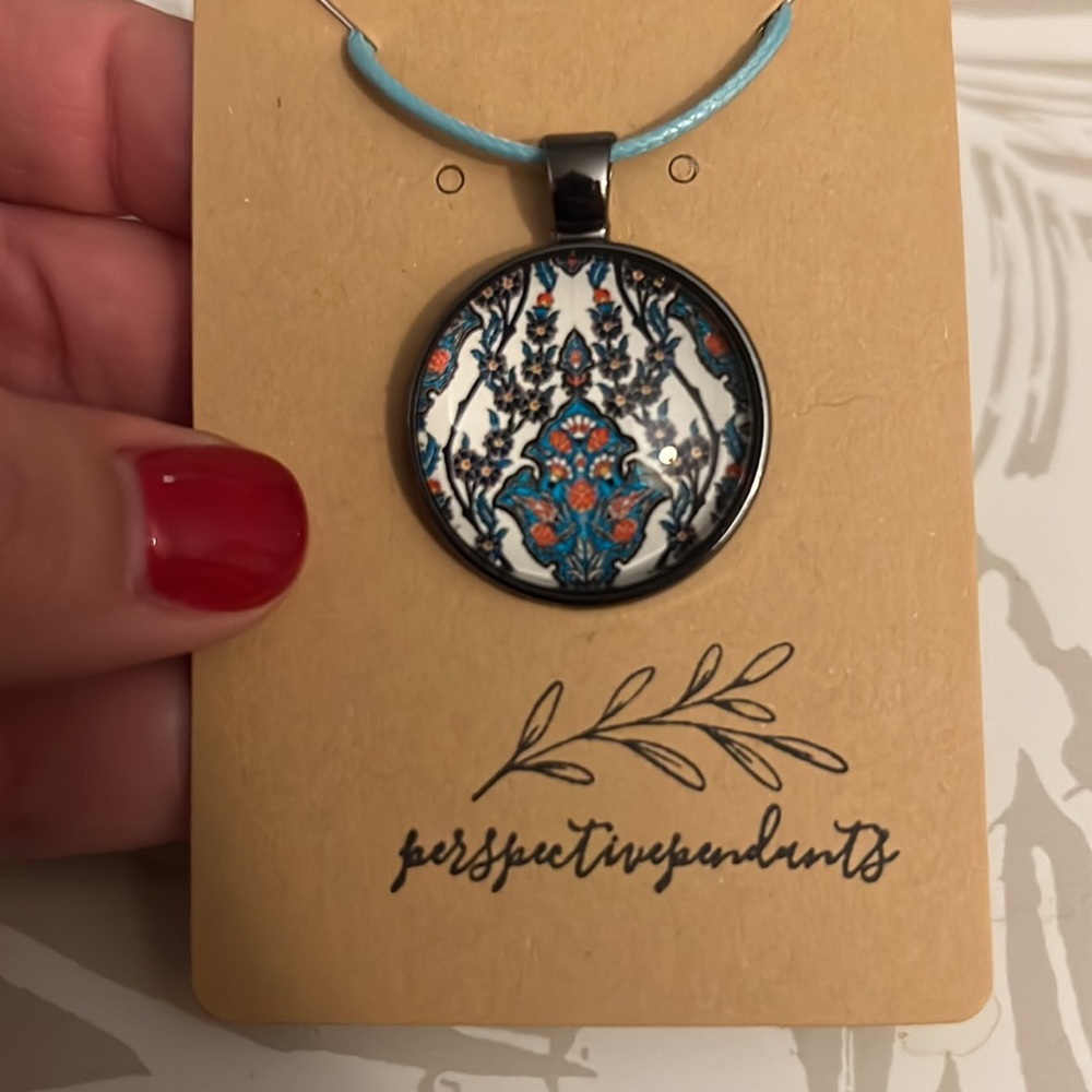 🌼 Pop • Of • Color • Boho Cabochon Pendant Necklace 🌼